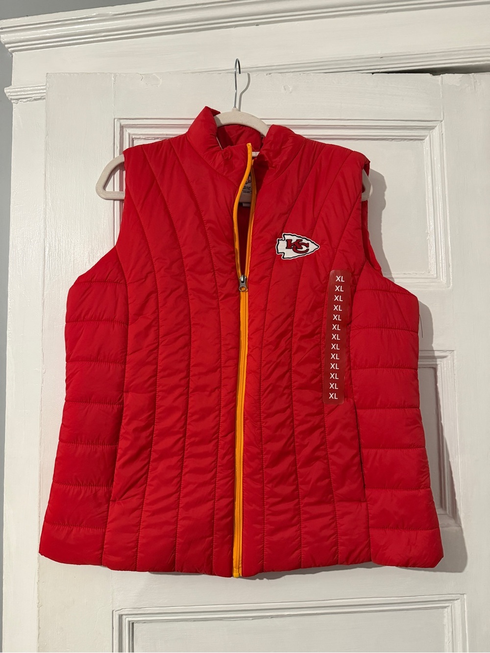 NFL Red Quilted Puffer Vest